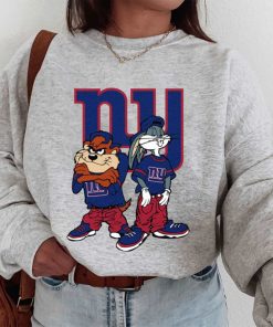 T Sweatshirt Women 1 DSBN384 Looney Tunes Bugs And Taz New York Giants T Shirt