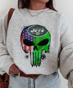 T Sweatshirt Women 1 DSBN391 Punisher Skull New York Jets T Shirt
