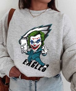T Sweatshirt Women 1 DSBN408 Joker Smile Philadelphia Eagles T Shirt