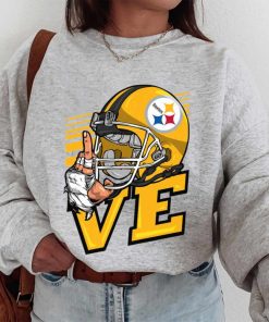 T Sweatshirt Women 1 DSBN426 Love Sign Pittsburgh Steelers T Shirt
