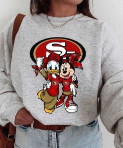 T Sweatshirt Women 1 DSBN438 Minnie And Daisy Duck Fans San Francisco 49Ers T Shirt