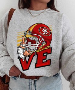 T Sweatshirt Women 1 DSBN443 Love Sign San Francisco 49Ers T Shirt