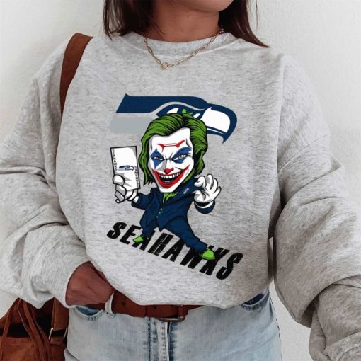 T Sweatshirt Women 1 DSBN459 Joker Smile Seattle Seahawks T Shirt