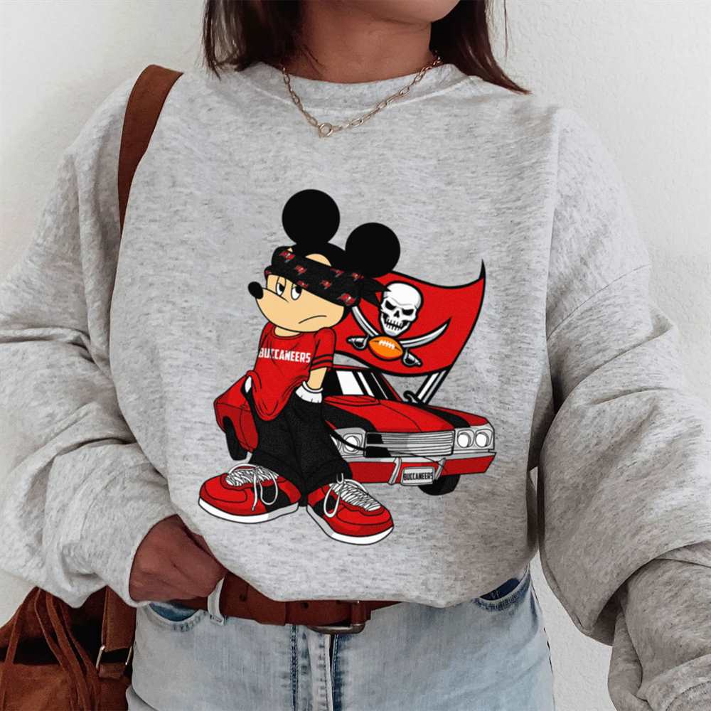 Mickey Gangster And Car Tampa Bay Buccaneers T-Shirt