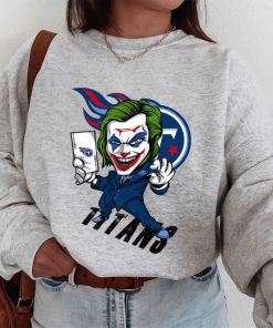 T Sweatshirt Women 1 DSBN489 Joker Smile Tennessee Titans T Shirt