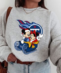 T Sweatshirt Women 1 DSBN490 Mickey Minnie Santa Ride Sleigh Christmas Tennessee Titans T Shirt