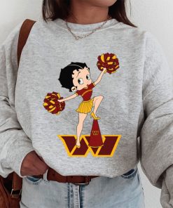 T Sweatshirt Women 1 DSBN498 Betty Boop Halftime Dance Washington Commanders T Shirt