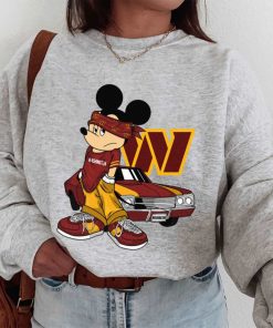 T Sweatshirt Women 1 DSBN499 Mickey Gangster And Car Washington Commanders T Shirt