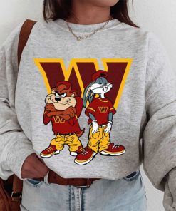 T Sweatshirt Women 1 DSBN511 Looney Tunes Bugs And Taz Washington Commanders T Shirt