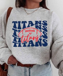 T Sweatshirt Women 1 TSBN121 Go Titans Team Boho Groovy Style Tennessee Titans T Shirt