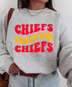 T Sweatshirt Women 1 TSBN128 Chiefs Team Repeat Text Kansas City Chiefs T Shirt 1
