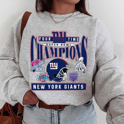 T Sweatshirt Women 1 TSBN160 Four Time Super Bowl Champions New York Giants T Shirt