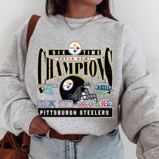 T Sweatshirt Women 1 TSBN163 Six Time Super Bowl Champions Pittsburgh Steelers T Shirt
