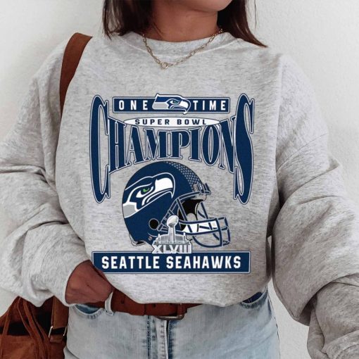 T Sweatshirt Women 1 TSBN165 One Time Super Bowl Champions Seattle Seahawks T Shirt
