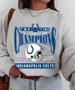 T Sweatshirt Women 1 TSBN167 Two Time Super Bowl Champions Indianapolis Colts T Shirt