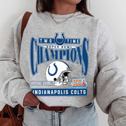 T Sweatshirt Women 1 TSBN167 Two Time Super Bowl Champions Indianapolis Colts T Shirt
