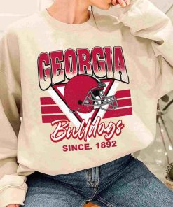 T Sweatshirt Women 1 TSNCAA02 Georgia Bulldogs Vintage Team University College NCAA Football T Shirt