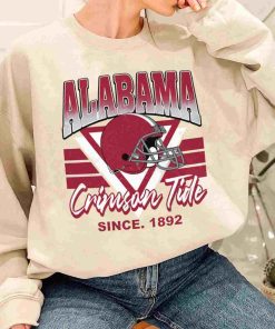 T Sweatshirt Women 1 TSNCAA05 Alabama Crimson Tide Vintage Team University College NCAA Football T Shirt