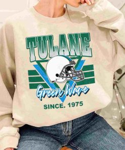 T Sweatshirt Women 1 TSNCAA08 Tulane Green Wave Vintage Team University College NCAA Football T Shirt