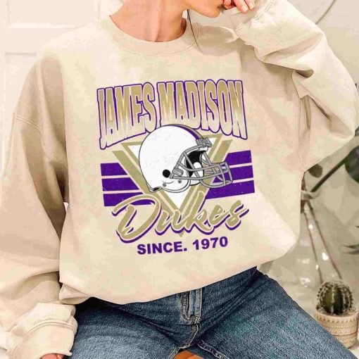 T Sweatshirt Women 1 TSNCAA10 James Madison Dukes Vintage Team University College NCAA Football T Shirt