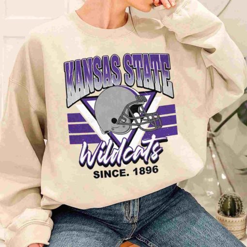 T Sweatshirt Women 1 TSNCAA18 Kansas State Wildcats Vintage Team University College NCAA Football T Shirt