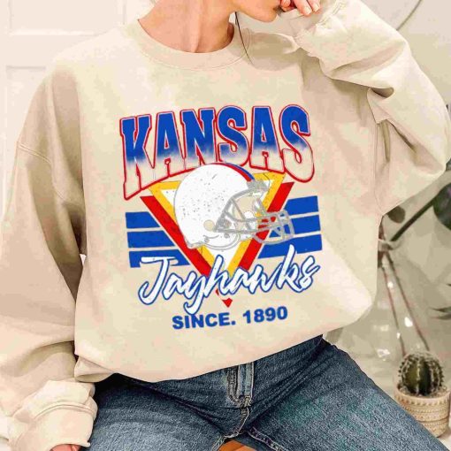 T Sweatshirt Women 1 TSNCAA26 KANSAS Jayhawks Vintage Team University College NCAA Football T Shirt