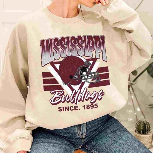 T Sweatshirt Women 1 TSNCAA28 Mississippi Bulldogs Vintage Team University College NCAA Football T Shirt