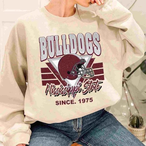 T Sweatshirt Women 1 TSNCAA32 Bulldog Mississippi State Vintage Team University College NCAA Football T Shirt
