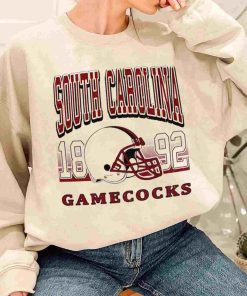 T Sweatshirt Women 1 TSNCAA36 South Carolina Gamecock Retro Helmet University College NCAA Football T Shirt