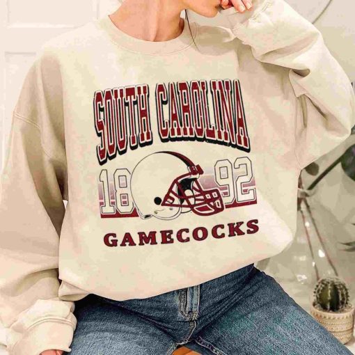 T Sweatshirt Women 1 TSNCAA36 South Carolina Gamecock Retro Helmet University College NCAA Football T Shirt