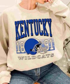 T Sweatshirt Women 1 TSNCAA51 Kentucky Wildcats Retro Helmet University College NCAA Football T Shirt