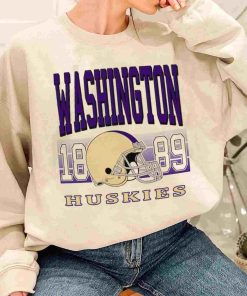 T Sweatshirt Women 1 TSNCAA53 Washington Huskies Retro Helmet University College NCAA Football T Shirt