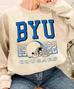 T Sweatshirt Women 1 TSNCAA62 Byu Cougars Retro Helmet University College NCAA Football T Shirt