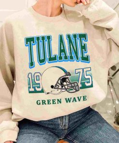 T Sweatshirt Women 1 TSNCAA66 Tulane Green Wave Retro Helmet University College NCAA Football T Shirt