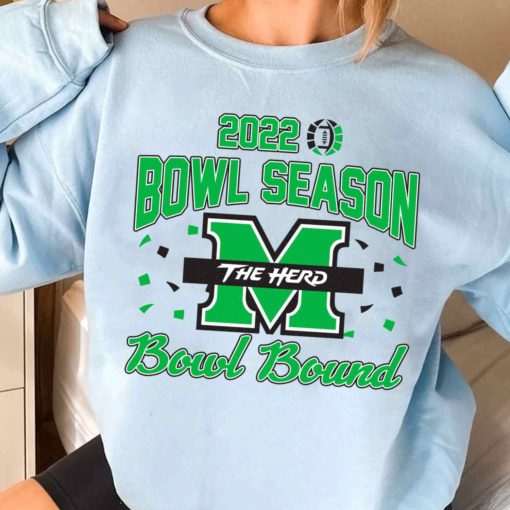 T Sweatshirt Women 2 DSBS21 Marshall Thundering Herd College Football 2022 Bowl Season T Shirt