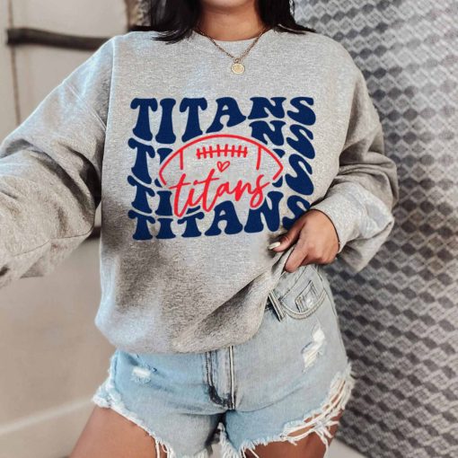T Sweatshirt Women 2 TSBN121 Go Titans Team Boho Groovy Style Tennessee Titans T Shirt