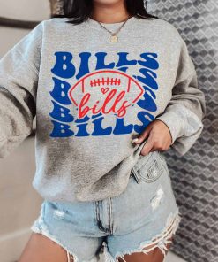 T Sweatshirt Women 2 TSBN122 Bills Team Boho Groovy Style Buffalo Bills T Shirt 1
