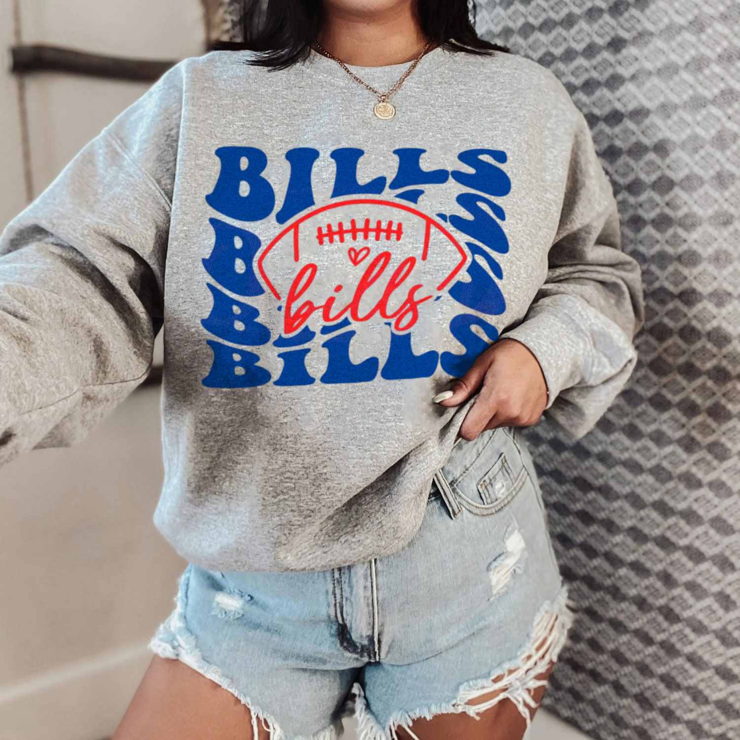 Bills Team Boho Groovy Style Buffalo Bills T-Shirt
