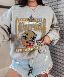 T Sweatshirt Women 2 TSBN164 One Time Super Bowl Champions New Orleans Saints T Shirt