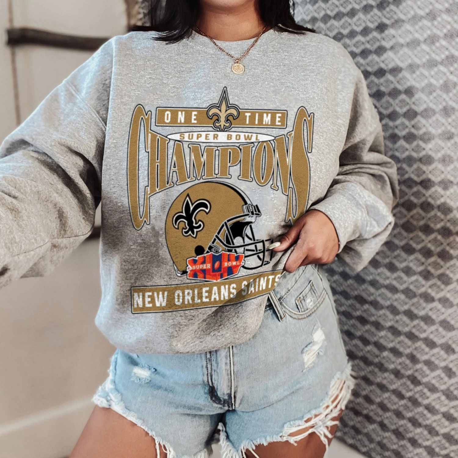 One Time Super Bowl Champions New Orleans Saints T-Shirt