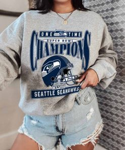 T Sweatshirt Women 2 TSBN165 One Time Super Bowl Champions Seattle Seahawks T Shirt