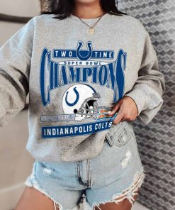 T Sweatshirt Women 2 TSBN167 Two Time Super Bowl Champions Indianapolis Colts T Shirt