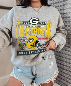 T Sweatshirt Women 2 TSBN169 Four Time Super Bowl Champions Green Bay Packers T Shirt