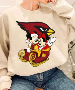 T Sweatshirt Women 3 DSBN003 Mickey Minnie Santa Ride Sleigh Christmas Arizona Cardinals T Shirt