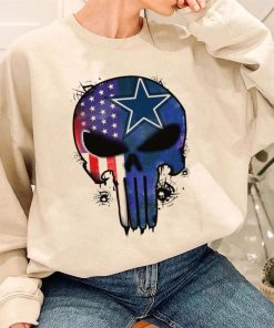 T Sweatshirt Women 3 DSBN144 Punisher Skull Dallas Cowboys T Shirt