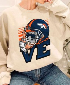 T Sweatshirt Women 3 DSBN156 Love Sign Denver Broncos T Shirt