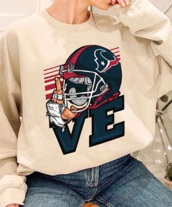 T Sweatshirt Women 3 DSBN198 Love Sign Houston Texans T Shirt