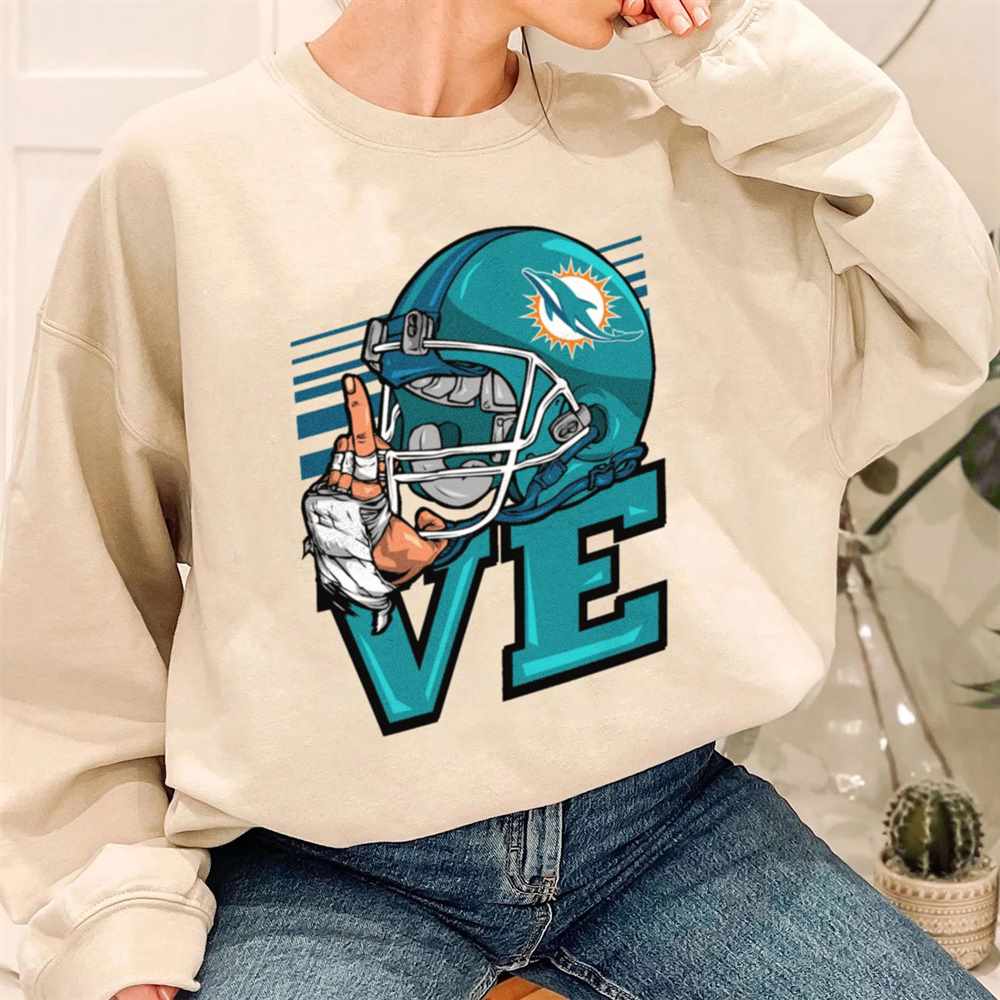 Love Sign Miami Dolphins T-Shirt