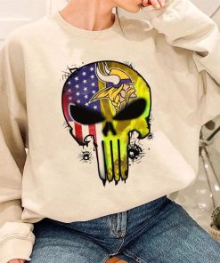 T Sweatshirt Women 3 DSBN328 Punisher Skull Minnesota Vikings T Shirt