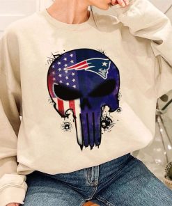 T Sweatshirt Women 3 DSBN340 Punisher Skull New England Patriots T Shirt